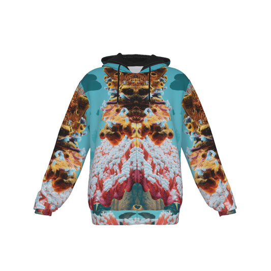 VI Jam Fest Coral Microdose All-Over Print Zip Up Hoodie With Pocket