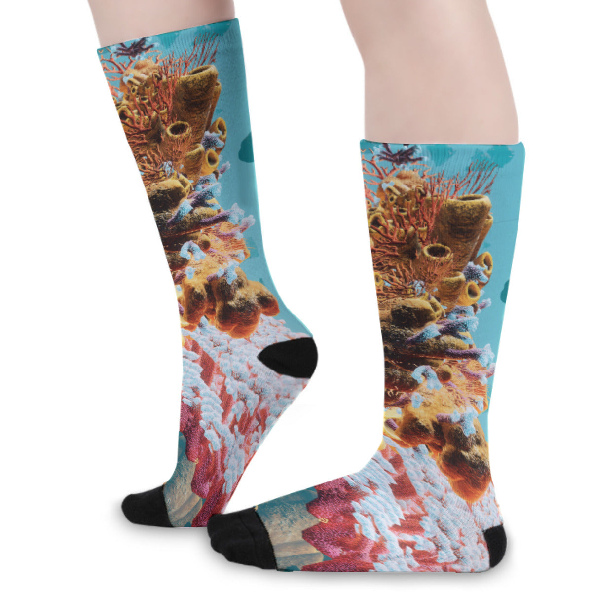 VI Jam Fest Coral Microdose All-Over Print Unisex Long Socks