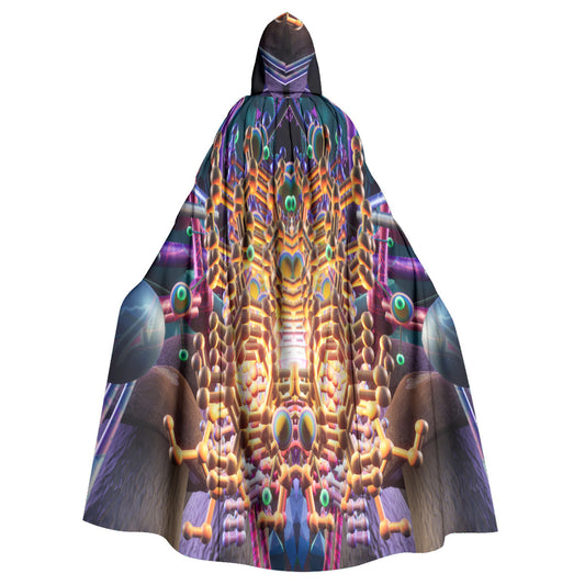 Psychedelic Doses All-Over Print Unisex Hooded Cloak | Microfiber