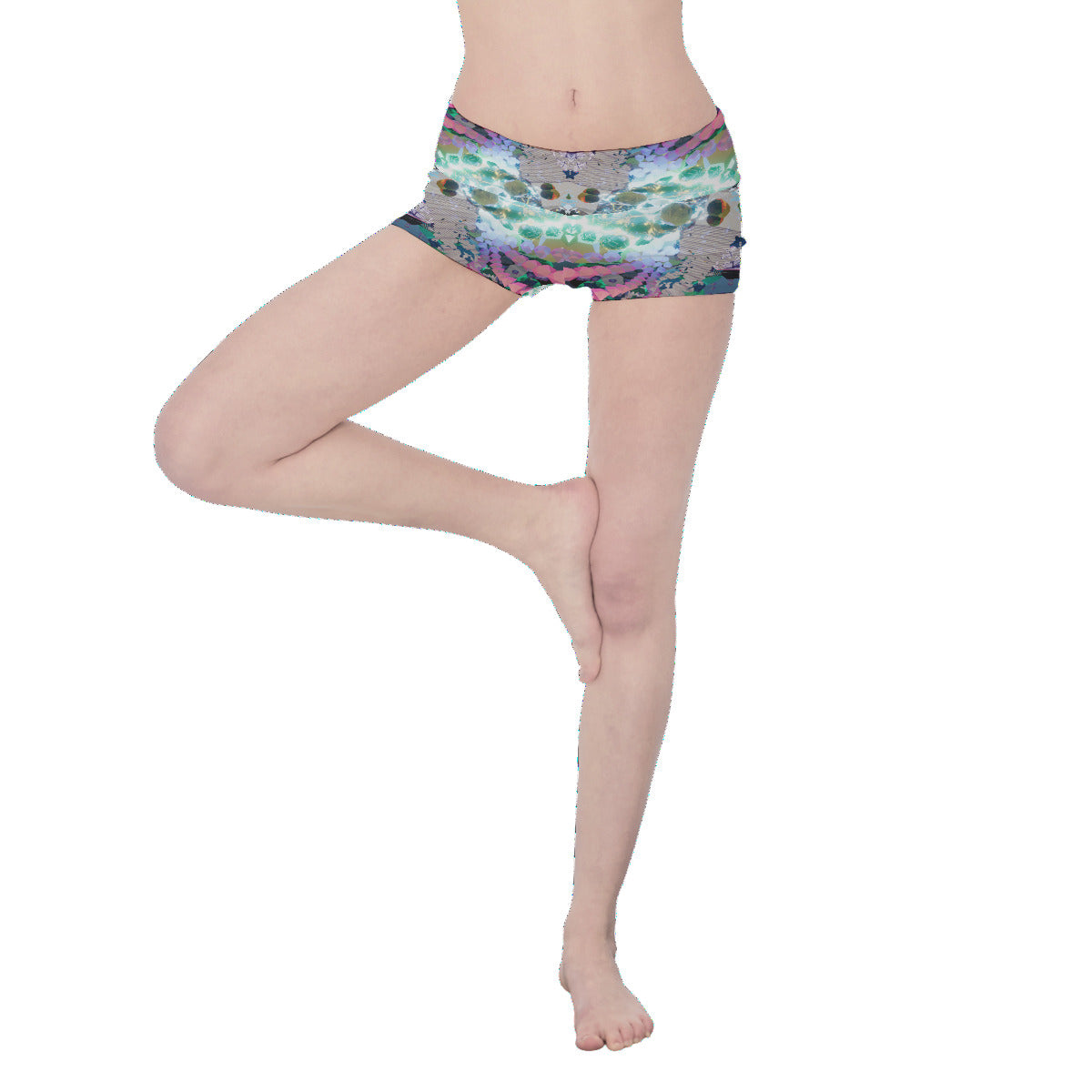 Psychedelic 3D Digital Art All-Over Print Women's Yoga Shorts