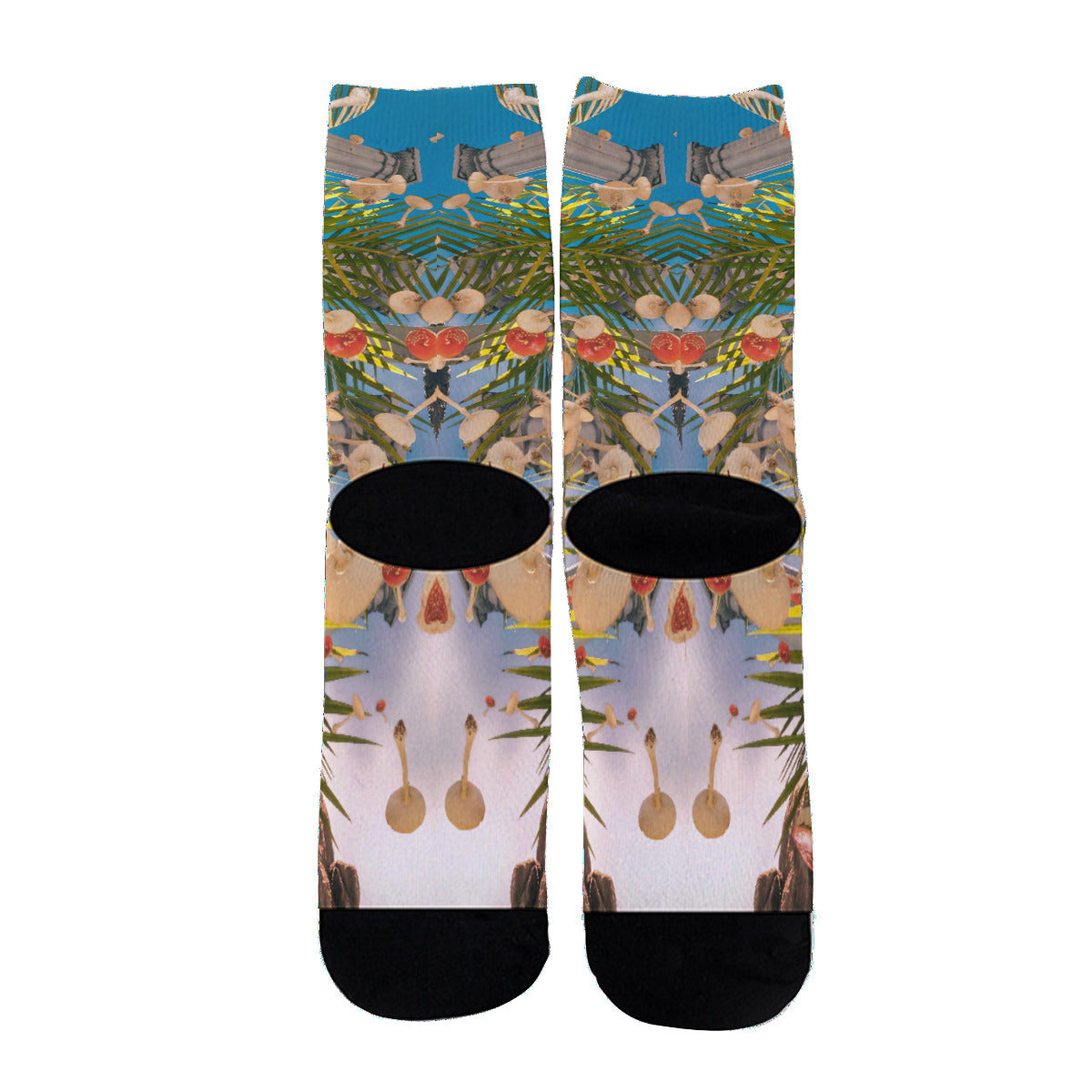 Mushyland All-Over Psychedelic Print Unisex Long Socks