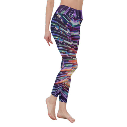 Psychedelic All-Over Print Women's High Waist Leggings | Side Stitch Closure
