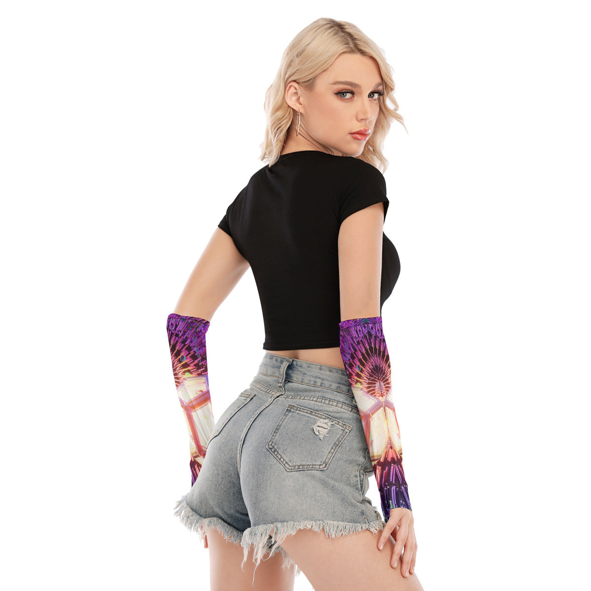 Dosedecahedron All-Over Psychedelic Print Unisex Gloves