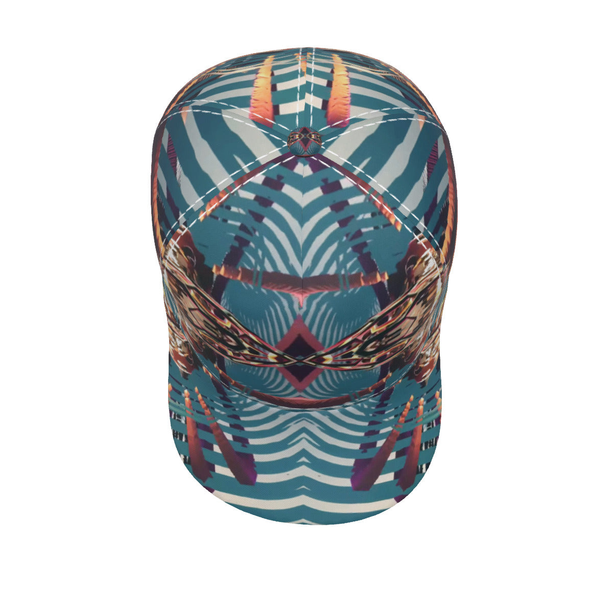 Psychedelic Orbopus 3D Digital Art Print Peaked Cap