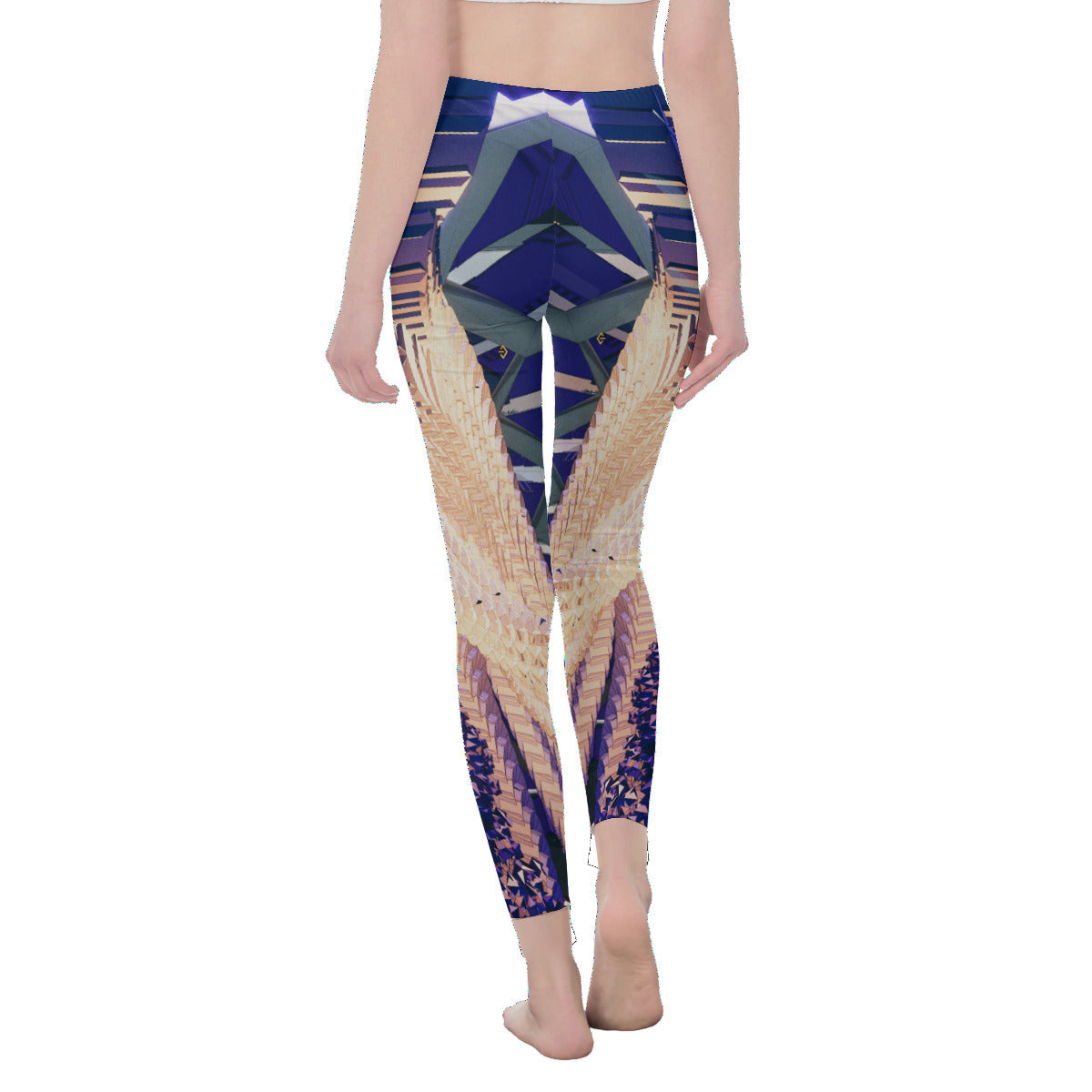 Psychedelic 3D Digital Art Print Casual Leggings