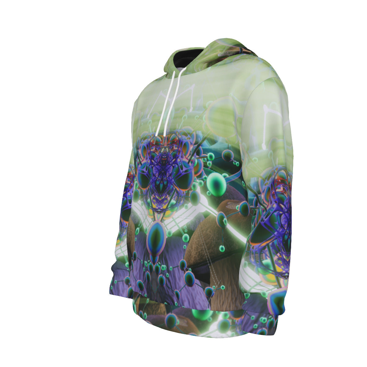 Psychedelic Laser Doses All-Over Print Men's Thicken Pullover Hoodie