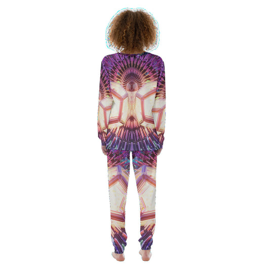 Psychedelic Dodecahedron 3D Digital Art Print Women's Pajamas