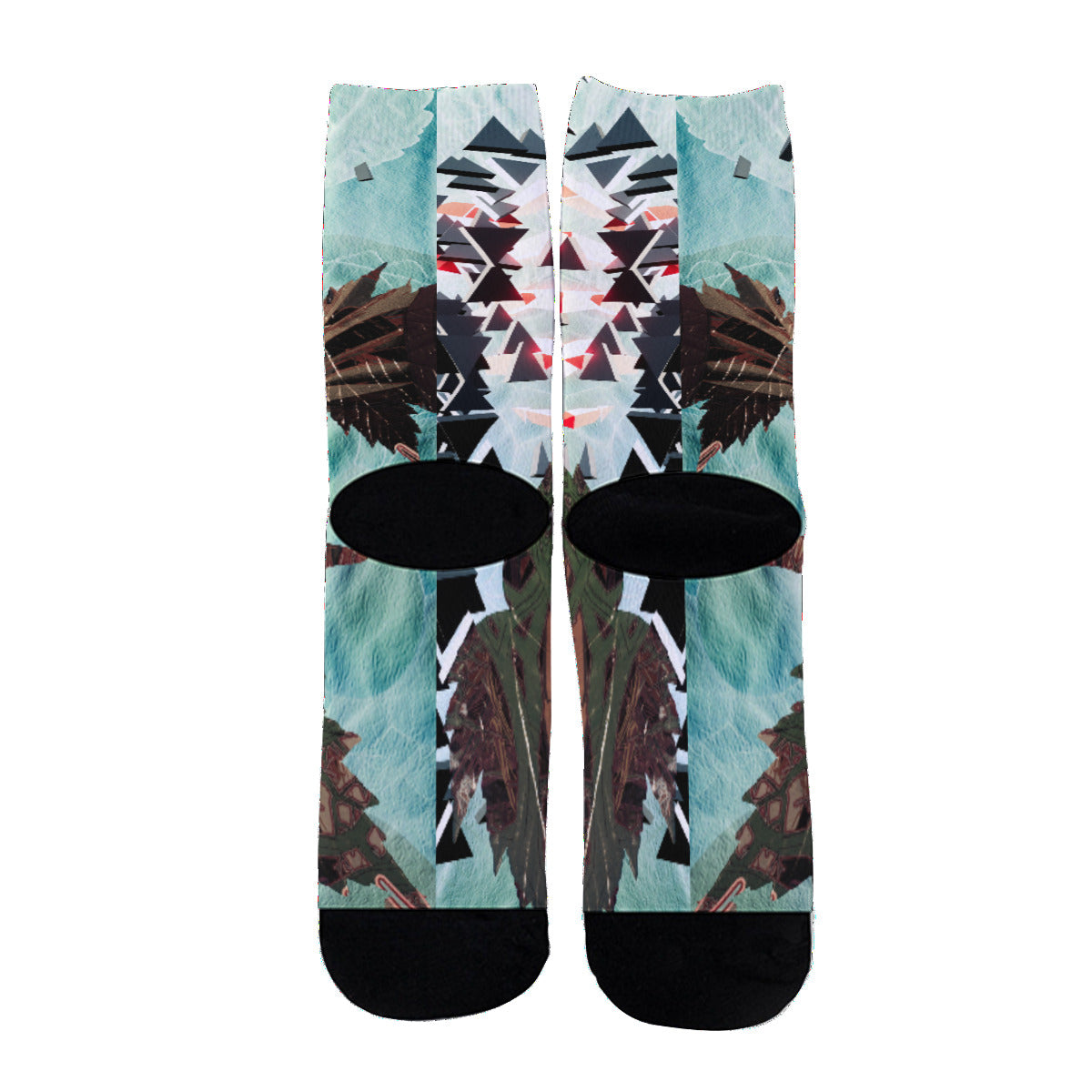 Psychedelic Floral Print Unisex Long Socks