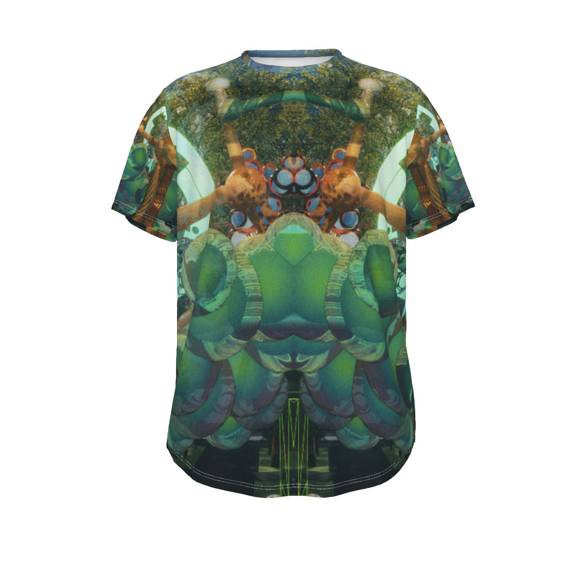 Psychedelic Orb Tree 3D Digital Art Print Men's Short Sleeve T-shirt