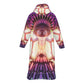 Psychedelic Dodecahedron 3D Digital Art Print Men's Long Fleece Zip Up Cloak