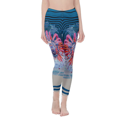 Psychedelic Orb 3D Digital Art Print Casual Leggings