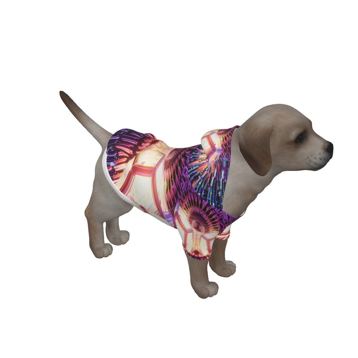 Psychedelic 3D Digital Art Print Dog's Pullover Hoodie