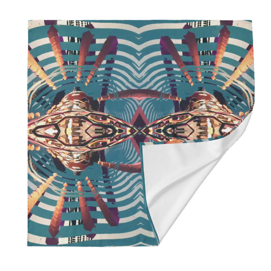 Psychedelic Orbopus 3D Digital Art Print Silk Scarf