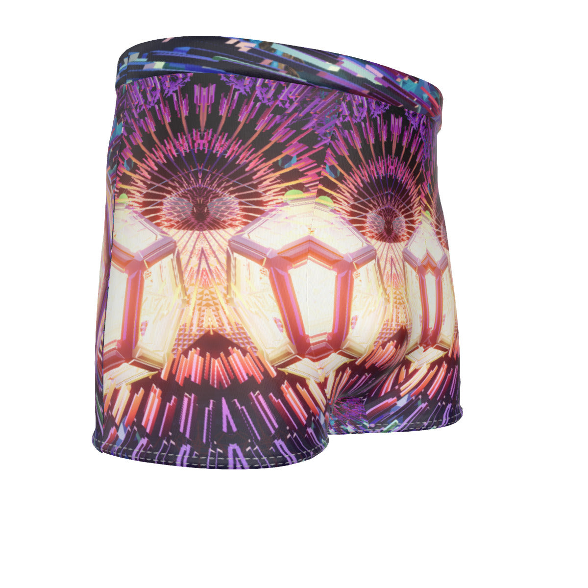 Psychedelic Dodecahedron 3D Digital Art Print Boxer Briefs