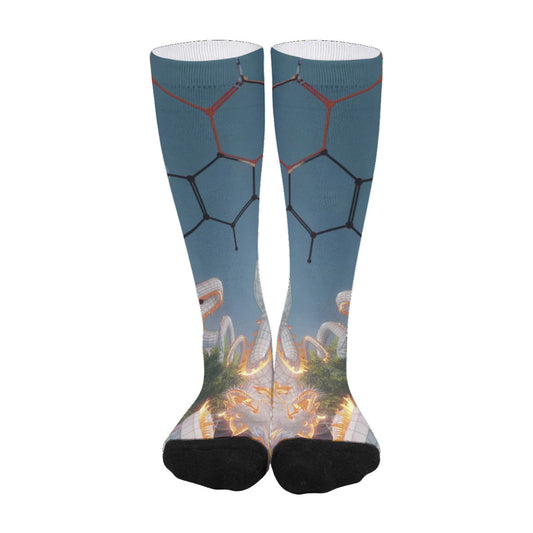 Psychedelic Dragon 3D Digital Art Print Unisex Long Socks