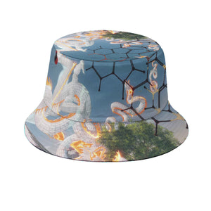 Psychedelic Dragon 3D Digital Art Print Bucket Hat