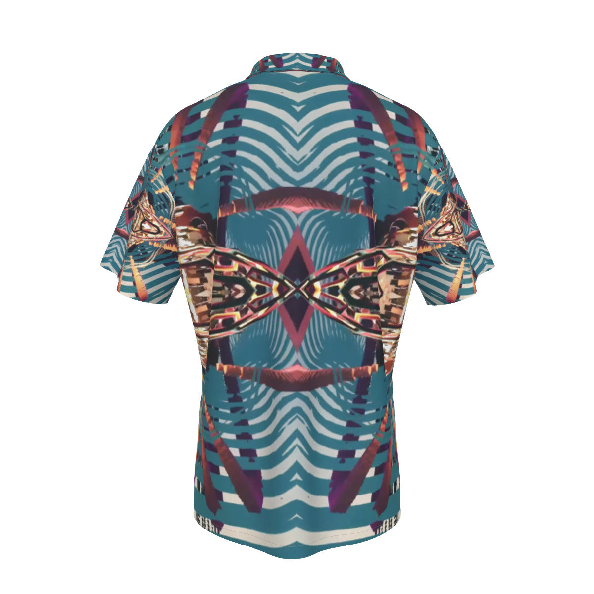 Psychedelic Orbopus 3D Digital Art Print Men's Hawaiian Shirt With Pocket