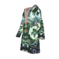 Psychedelic All-Over Print Men's Horn Button Long Fleece Cloak
