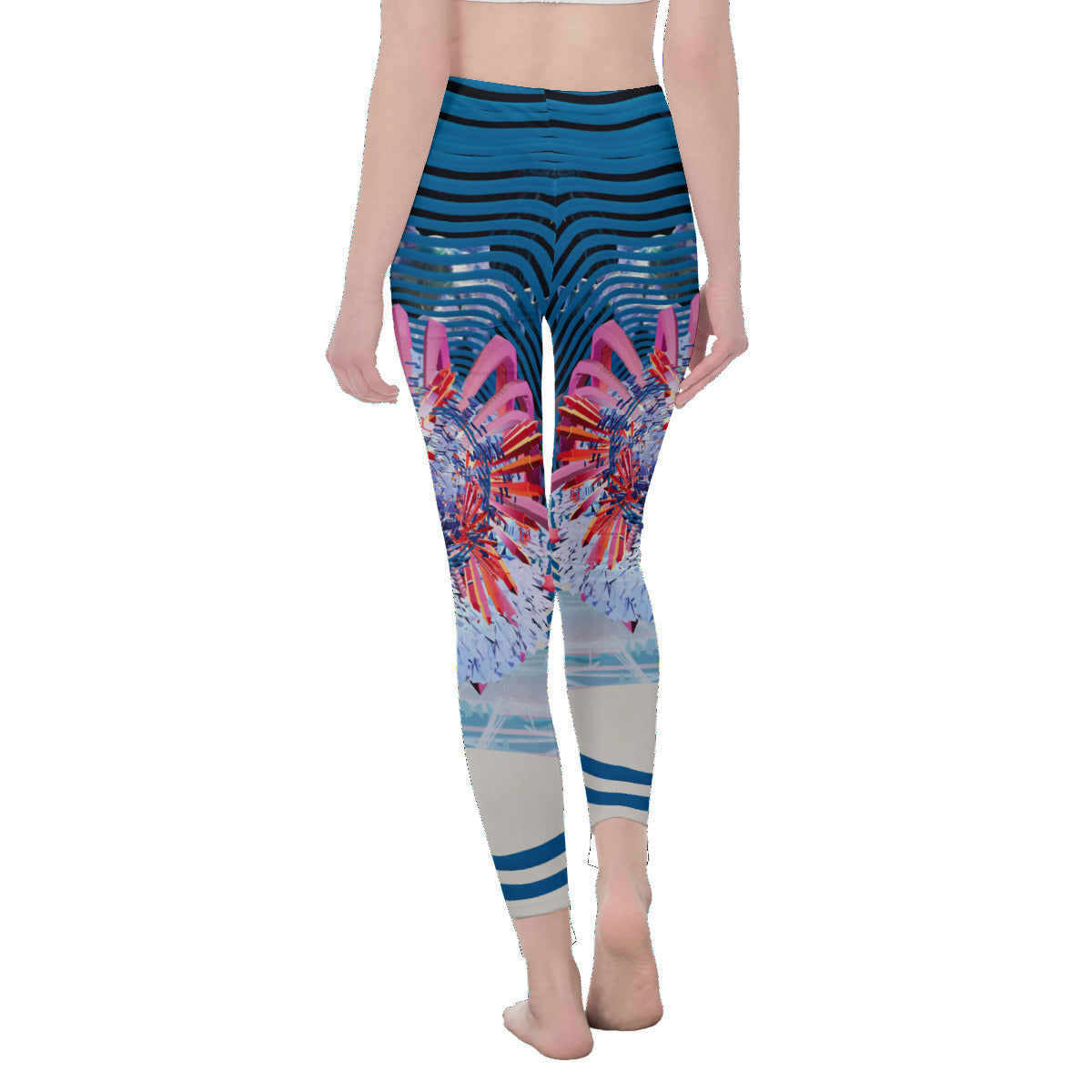 Psychedelic Orb 3D Digital Art Print Casual Leggings