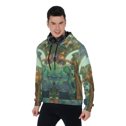 Psychedelic Tree 3D Digital Art Print Men's Thicken Pullover Hoodie