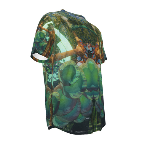 Psychedelic Orb Tree 3D Digital Art Print Men's Short Sleeve T-shirt