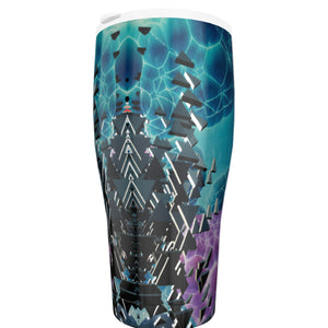 Psychedelic 3D Digital Art Print Tumbler 30oz