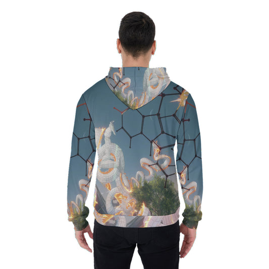 Psychedelic Dragon 3D Digital Art Print Men's Thicken Pullover Hoodie